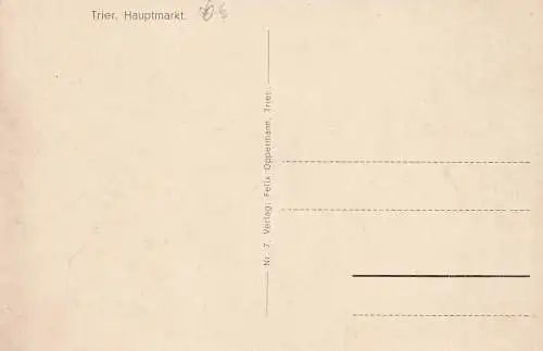 Carte de vue de Trèves, marché principal