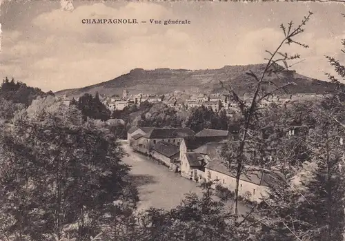 post card Champagnole - vue générale