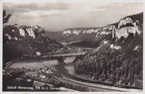 Carte de la vallée du Danube Château de Werenwag - vallée