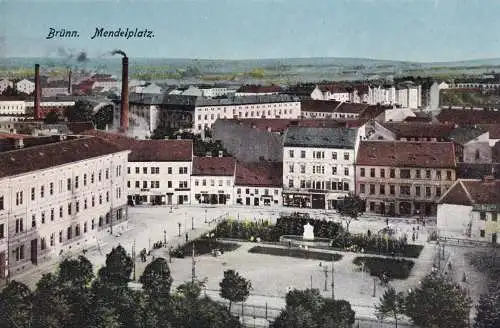 post card Brünn - Mendelplatz