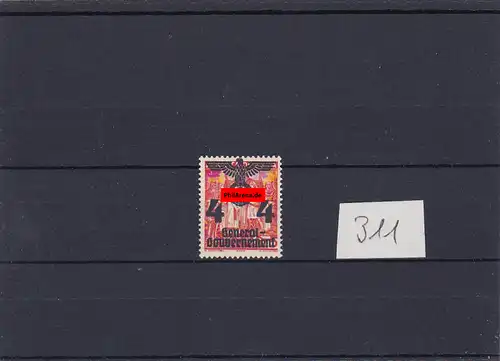 Gouvernement général (GG) MiNr. 18I, post-fraîchissement, **, BPP résultats