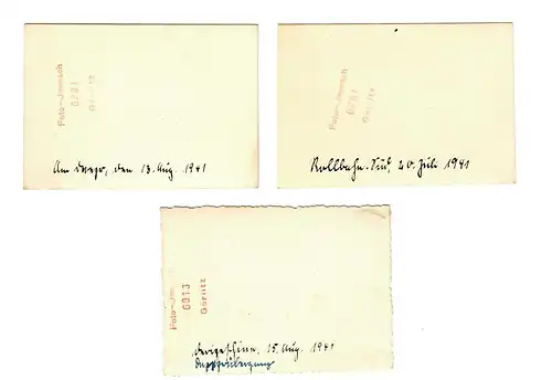 Gouvernement général: photos non disponibles juillet/août 1941, épave d'avion, colonne