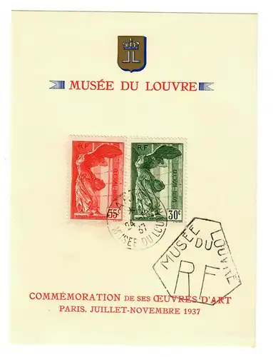 Musée du Lourvre, souvenir card 1937 