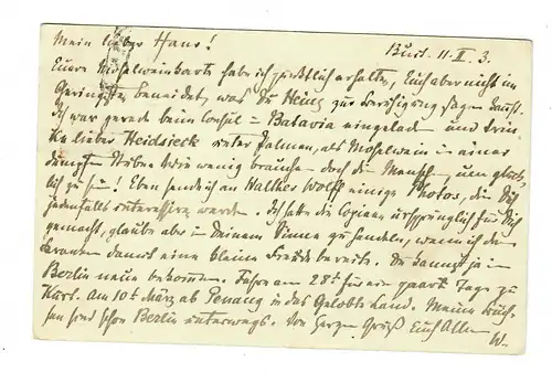 NL India: 1903: Briefkaart Weltevreden to Berlin