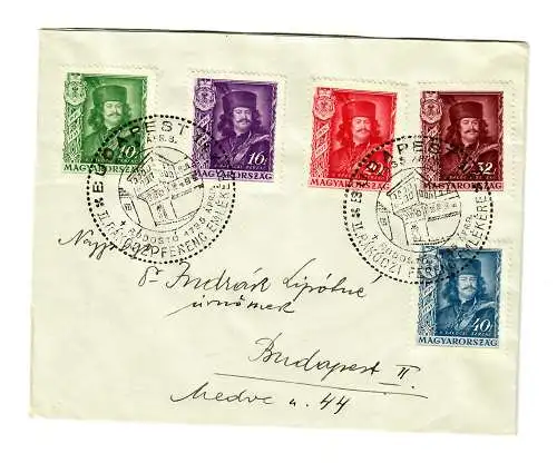 cover Budapest 1935, special cancel