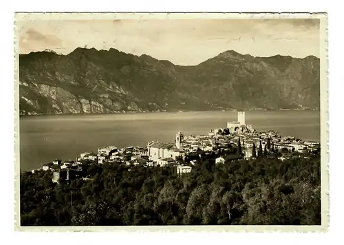 picture post card Malcesine 1937, Express to Berlin