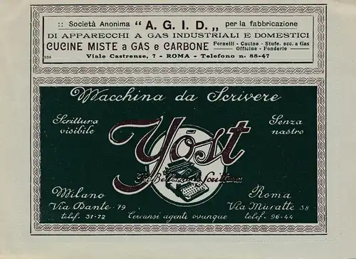 Italienischer Brief Bologna Militari Werbung innen, ungebraucht mit Faltblatt