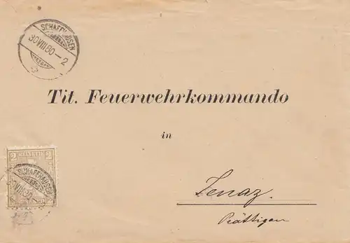 Commandement des pompiers de Schaffhouse vers Landquart 1880
