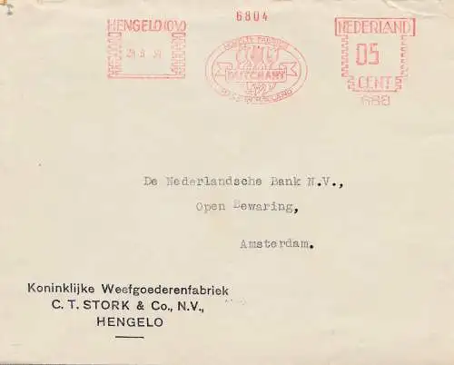 Hengelo Nederland nach Amsterdam DUTCHART 1939,Holland, Tulpen