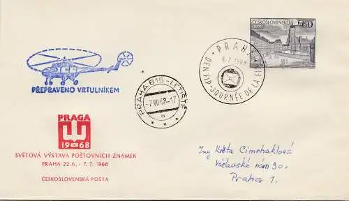 Lettre de Prague 1968 hélicoptères. ..