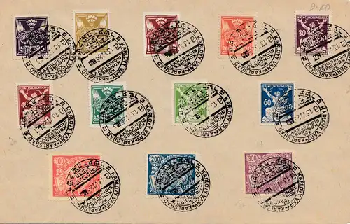 Kongress der Zionisten in der Tschecheslovakei - Karlsbad 1923 Sonderstempel