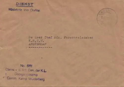 POW - Kgf: 1947 Ministerie van Oorlog, Muiderberg nach Amsterdam