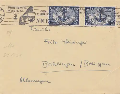 Frankreich: Printimps Musical Nice 1951 nach Balingen