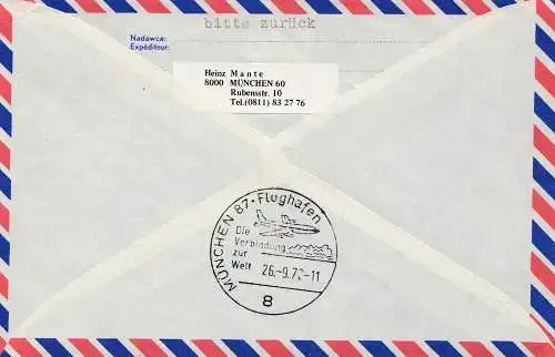 Pologne: Olympia First Flight: Warszawa-Munich 1972