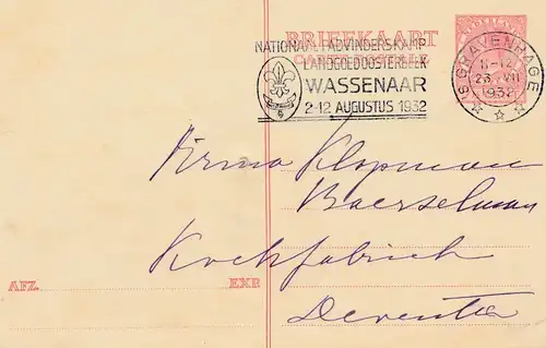 Niederlande: 1932: Wassenaar National Pfadfinderskamp
