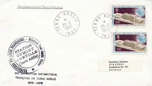 Frankreich 1972:Tere Adeline: Polar Expedition