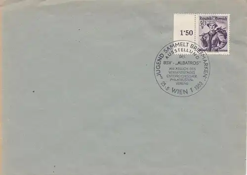 Österreich 1952: Jugend sammelt Briefmarken Wien