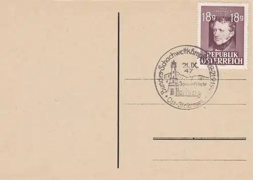 Österreich 1947: Schachwettkämpfe Ost Steiermark: Hartberg