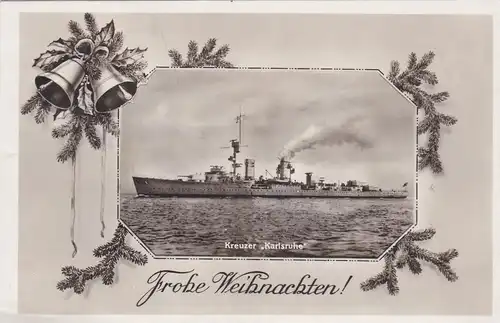 Carte de vue Kreuzer Karlsruhe d'Espagne vers l'Allemagne