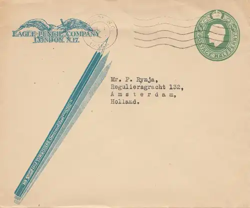 1931: Eagle Pencil Company Londres: Letter to Amsterdam - Crayon