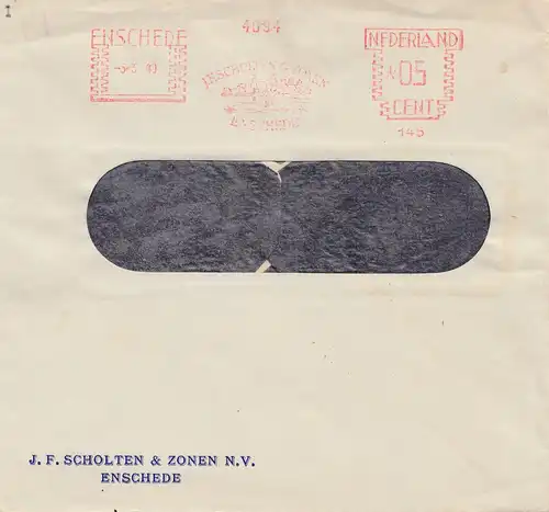 1940: NL: Enschede Schwan im Freistempel