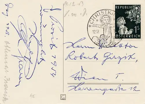 1953: Christkindl - Österreich Postkarte nach Wien