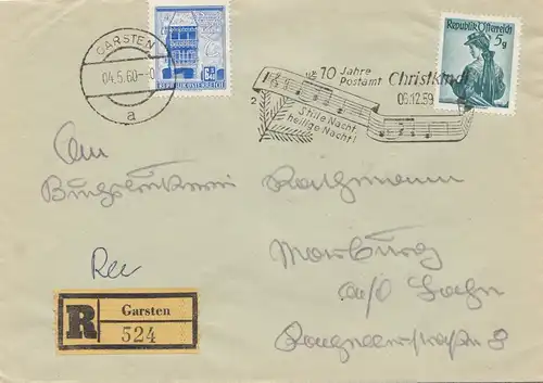 1959: 10 ans de poste Christkindl - Autriche