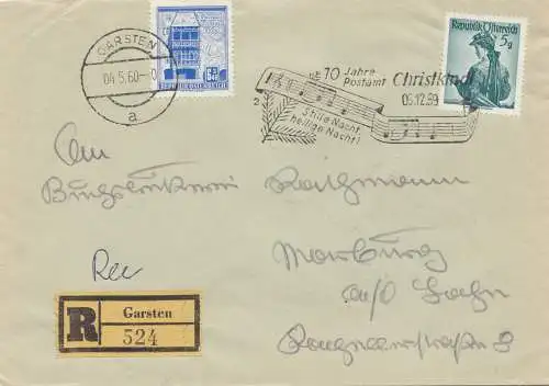1959: 10 ans de poste Christkindl - Autriche