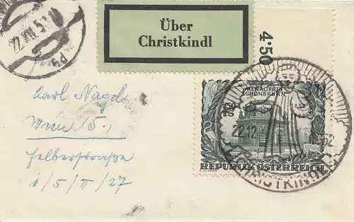 1952: Christkindl - Autriche sur une petite lettre