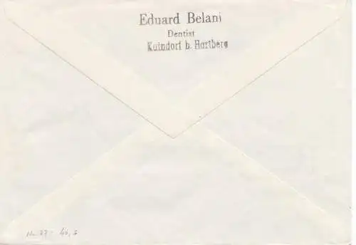 1958: Christkindl - Österreich auf Brief nach Lugano
