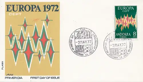 Andorre: 1972: Europe FDC.