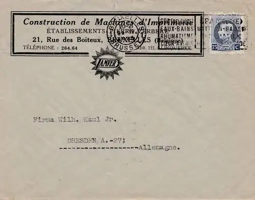 1925: Construction de Machines Bruxelles d'après Dresde: Machines d 'impression