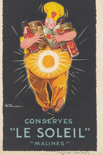 Belgique: Conserves: "Le Soleil" Malines, Liège