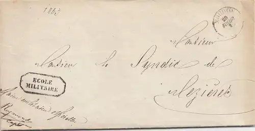 Belgique: 1863: Ecole militaire-Loneon-Moudom