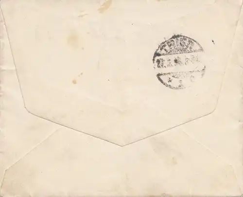 Belgien: 1896: Brief von Bruxelles nach Trief
