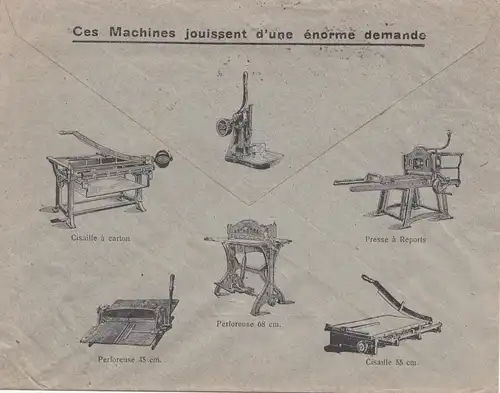 Belgique: 1925: Construction de Machines Bruxelles vers Dresde: Machines d'impression