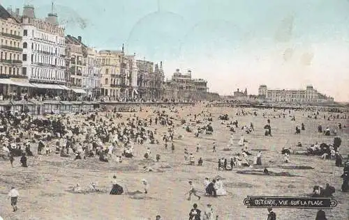 Belgique: 1912 Carte de vue Ostende-Antwerpen vers l'Allemagne