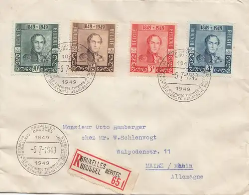 Belgique: 1949: Bruxelles vers Mayence