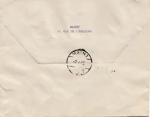 Belgique: 1949: Bruxelles vers Mayence