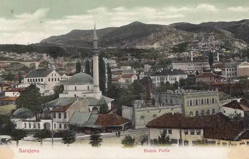 Bosnien: 1906: Ansichtskarte Sarajevo nach München