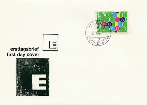 Liechtenstein: 1960 FDC Vaduz - Europa