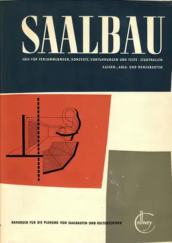 Buch: Saalbau Handbuch für die Planung von Saalbauten und Kulturzentren, 1959