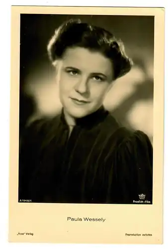 Postkarte Paula Wessely, Ross Verlag, ca. 1937/38