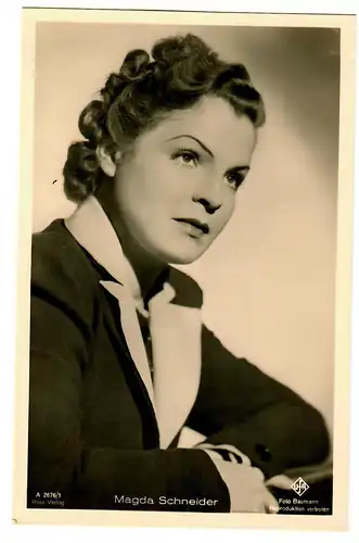 Postkarte Magda Schneider, Ufa Karte, ca. 1937/38