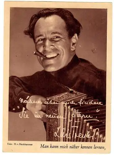 Carte postale Luis Trenker, Star - Filmstar Lettret ca. 1937/38