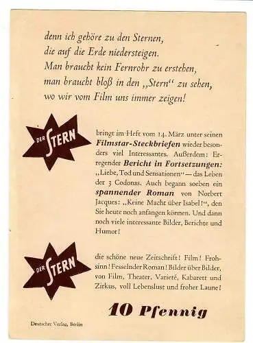 Postkarte Luis Trenker, Stern - Filmstar Steckbrief ca. 1937/38