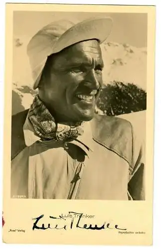 Postkarte Luis Trenker, Autogramm, Ross Verlag, ca. 1937/38