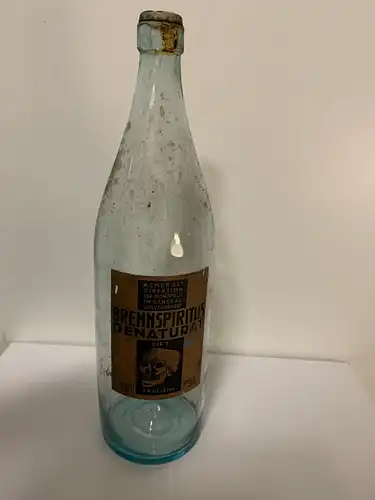 GG: Prämienmarke: Brennspiritus/Denaturat, 0,5Liter, GDM, leere Flasche