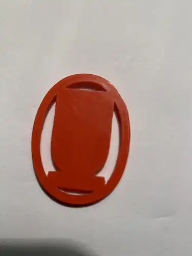 GG: insigne en plastique avec les blagues de la ville de Cracovie de collection, rouge