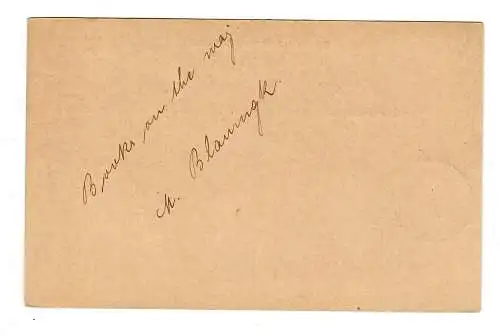 Post card Gibraltar 1895 to Leipzig.